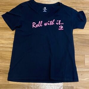 Converse Ladies Tee with Pink Graphic; size Med